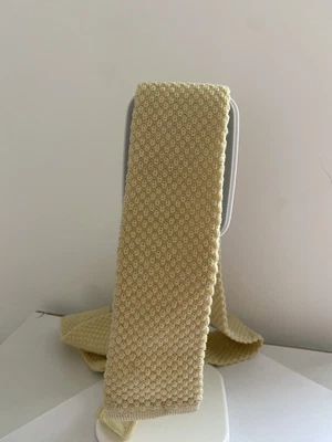 £6.99 • Buy T M Lewin, Pale Yellow 100% Wool Skinny Square End Tie