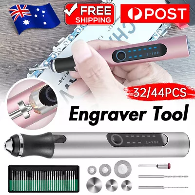 DIY Electric Engraver Engraving Pen Carve Tool Set For Jewelry Wood Metal Glass • $10.99