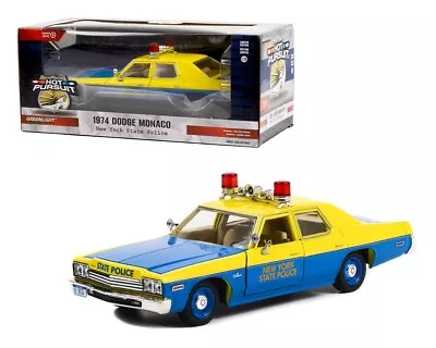 1/24 Greenlight 1974 Dodge Monaco New York State Police Model Yellow Blue 85551 • $19.25