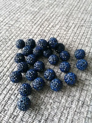 £2.76 • Buy Shamballa Bead - Clay - 10mm - Midnight Blue - X 6 - Jewellery Making