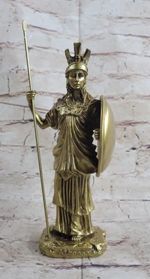 $52.15 • Buy Greek Roman Mythology Goddess Minerva Athena Handmade Bronze Finish Sculpture