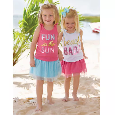 Mud Pie E7 Baby Girl Turquoise Or Pink Mesh Tutu Skirt & Bloomers 1172156 117... • $14.49