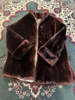 Vintage Shillitos Brown Chocolate SABLE MINK FUR Coat Beautiful Soft Very Old • $200