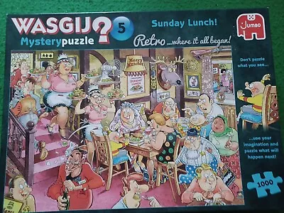 Wasgij Retro (5) - SUNDAY LUNCH  ! - 1000 Piece Jigsaw Puzzle - Complete  • £6