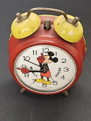 Mickey Mouse Alarm Clock Vintage 1930's Bradley German Manufacturer  • $15