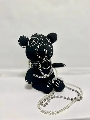 £43 • Buy Teddy Bear Bag Handbag With Double Silver ChainStrap Gothic Emo Fun Horror Gift