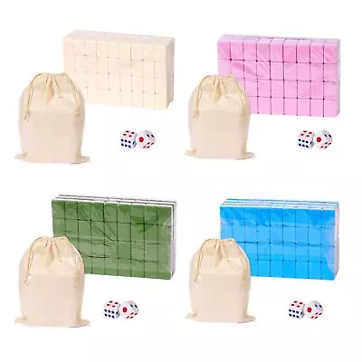 Chinese Mahjong Toy Set Classic Board Game 144 Tiles Set With Storage Bag • £24.16