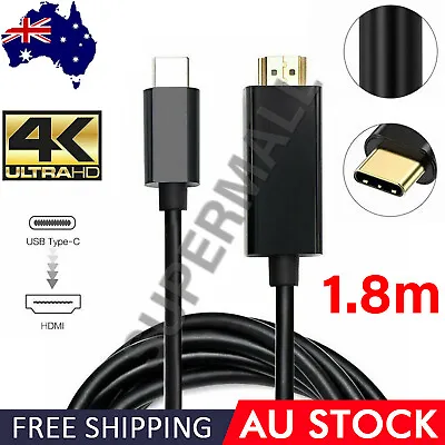 USB C To HDMI Cable Type C Male To HDMI Male 4K Cable For Macbook Chromebook OZ • $10.98