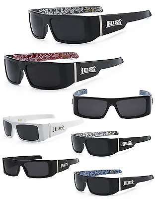 LOCS Rectangular Gangster Cholo Shades Bandana Mens Sunglasses UV400 LC33 • $16.27