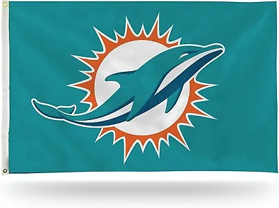 Miami Dolphins 3x5 Ft Flag Banner NFL Football Free Shipping • $13.47
