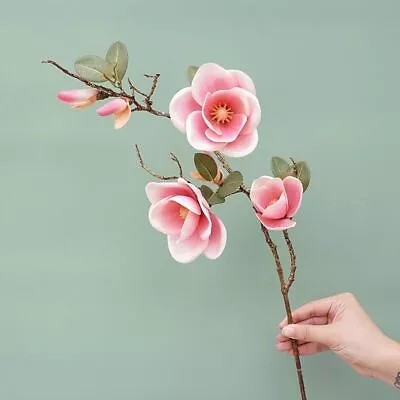 Home Decoration Magnolia Flower Fake Flower Artificial Flower Party Accessory • £10.03