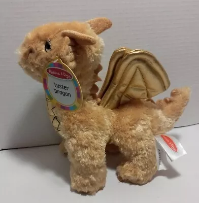 New Melissa & Doug Plush Luster Dragon #7571 Stuffed Animal Toy Gold 11  • $12.99