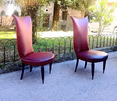 PAOLO BUFFA Mid Century Pair Italian Lounge Chairs Italy 1950s • $350