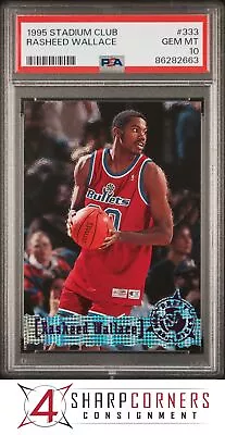 1995 Stadium Club #333 Rasheed Wallace Rc Psa 10 K3902246-663 • $32.99