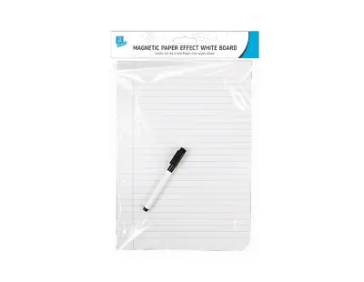 A4 Magnetic Fridge Planner Memo Whiteboard Paper Effect Erase Wipe Dry Meal Diet • £2.99