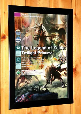 The Legend Of Zelda Twilight Princess Poster / Old Ad Page Framed GameCube Wii • £59.90