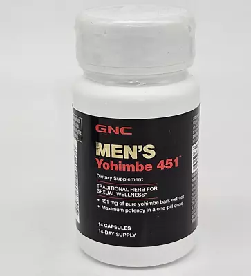 2 Bottles Men's Yohimbe 451 Capsules 451mg Extract  Sexual Health 28 Day Supply  • $11