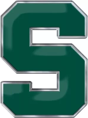 Michigan State Spartans Color Emblem Sticker Decal Aluminum Metal Car Truck Auto • $9.99