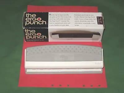 POCKET ~ Ergonomic ~ 6 HOLE PUNCH Franklin Covey Planner ERGO Metal Paper Punch • $21.99