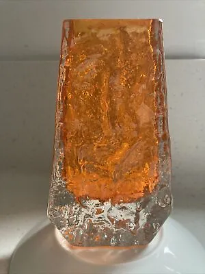 £95 • Buy Whitefriars Glass Coffin Vase Tangerine Geoffrey Baxter 9686 Mid Century Modern