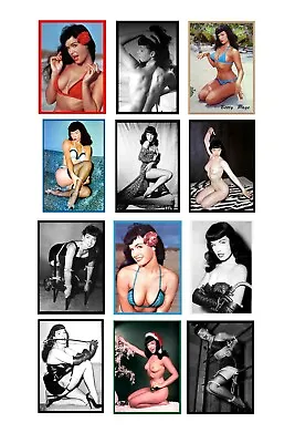 1:87 HO Scale Model Betty Bettie Page Pin Up Signs Posters • $15.37