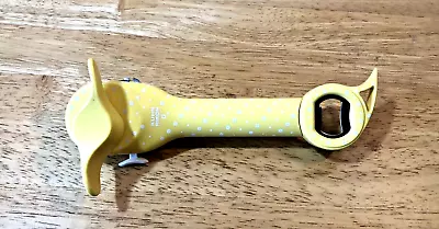 Kuhn Rikon Safety Smooth Touch Can Bottle Opener 5 In 1 Yellow White Polka Dots • $22