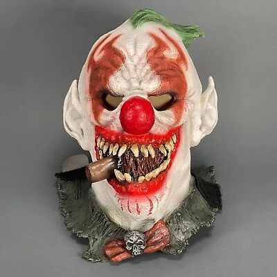 Vintage Rubie's Costume Fonzo Clown Adult Latex Halloween Full Mask Cosplay XL • $58