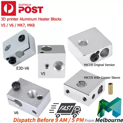 3D Printer Heater Block V5 V6 MK7 MK8 Heat Block AU Stock • $8.99