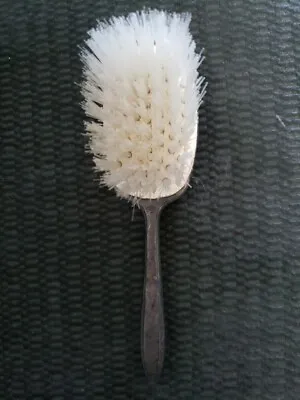 Vintage Sterling Silver Webster Baby Hair    Brush Nylon Bristles On Wood Base • $20