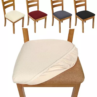$17.96 • Buy AU STOCK 4/8PC Dining Room Chair Seat Covers Stretch Jacquard Removable▽▽