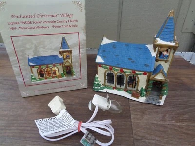 $9.50 • Buy Vintage Enchanted Christmas Village - Country Church