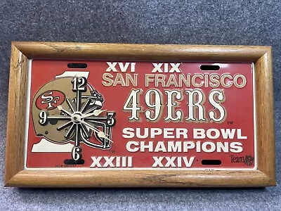 Vintage San Francisco 49ers Super Bowl Champions NFL Wall Clock (Tested - Works) • $40