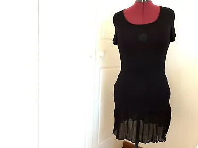 Filo Womens Short Sleeve With Pleat Chiffon Trim Dress Sizes 8 10 12 14 • $26.70