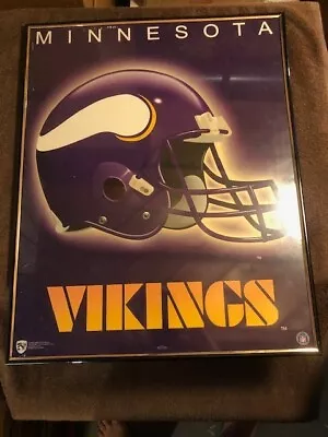 Framed Minnesota Vikings Helmet Poster 16 X 20 • $7