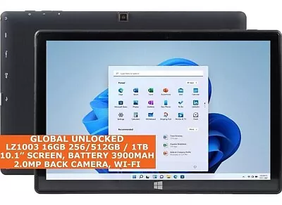 LZ1003 TABLET PC 16gb 256/512gb/1tb J4105 Quad Core 10.1 Inch Wi-Fi Windows 10 • $731.34