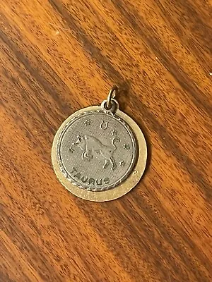 Taurus Medallion Zodiac Pendant Charm • $4.99