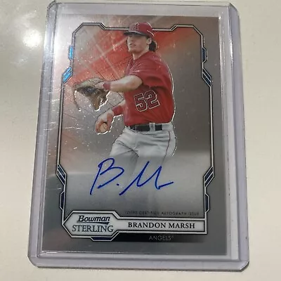 2019 Brandon Marsh Angels Phillies Bowman Sterling Rookie Auto Autograph Rc • $19.95