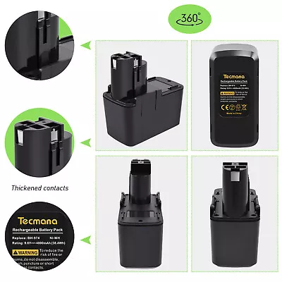 9.6V 4AH Ni-MH Battery For Bosch PSB PSR GSR 9.6 VES-2 2607335037 BAT001 BH-974H • £22.89