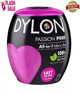 £7.03 • Buy Dylon Washing Machine Fabric Dye Pod For Clothes Soft Furnishings Passion Pink