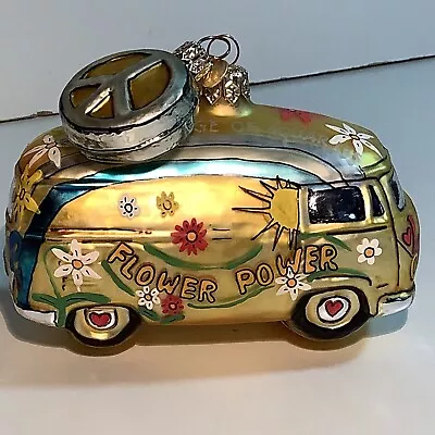 Dept 56 Flower Power Peace Volkswagen Van Christmas Ornament • $39.99