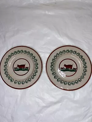 2 Nicholas Mosse Pottery Landscapes Plates Farm Animal Pig Ireland • $65