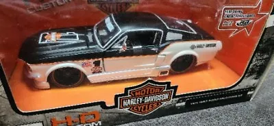 1967 Ford Mustang GT Harley Davidson White & Black Street HD Maisto 1:24 Sealed • $30