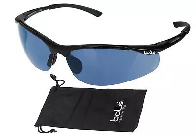£12.99 • Buy Bolle Contour Safety Glasses Smoke Lens Anti-scratch Anti-fog Anti-static +pouch