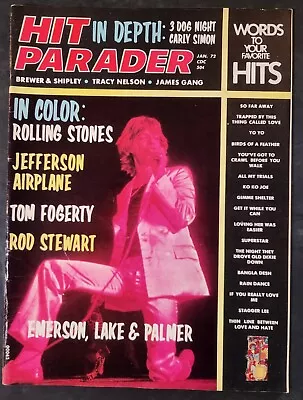 Hit Parader Magazine Jan 1972 Rod Stewart Stones The Who James Gang - More Vf • $8