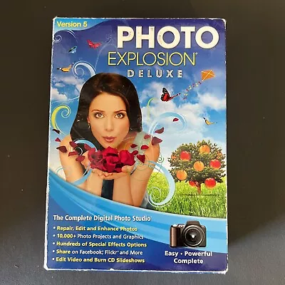 PHOTO EXPLOSION DELUXE Version 5 The Complete Digital Photo Studio Software • $15.95