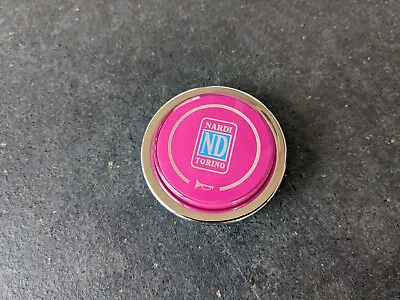 RARE Nardi Torino Steering Wheel Horn Button Pink Italy Classic Wood JDM Vintage • $109.99