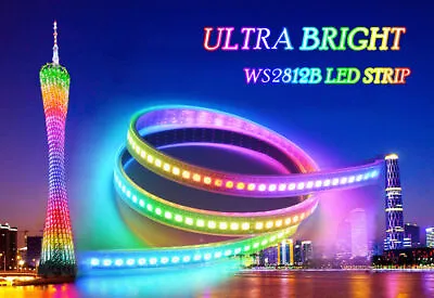 WS2812B RGB LED Strip 30/60/144 LEDs 5050 Ws2812 IC Individual Addressable DC5V • $12.99