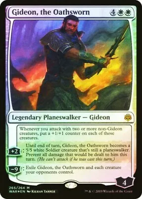 1x FOIL GIDEON THE OATHSWORN - War Of The SPark - MTG - Magic The Gathering • £4.99
