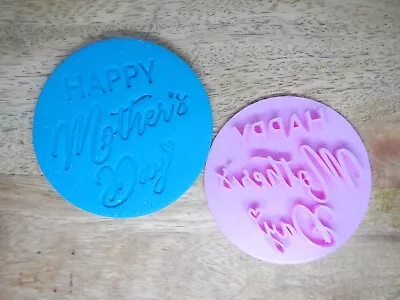 Happy Mother's Day With Heart Cookie Stamp Fondant Embosser Mum Gift • $8.95