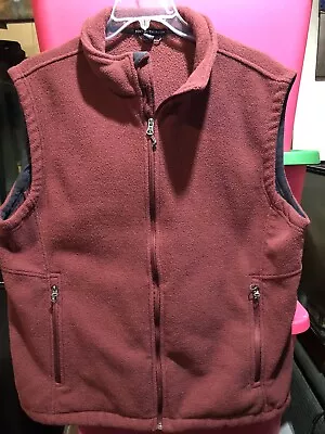 Port Authority Men’s Wine Color Fleece Vest Size XL • $9